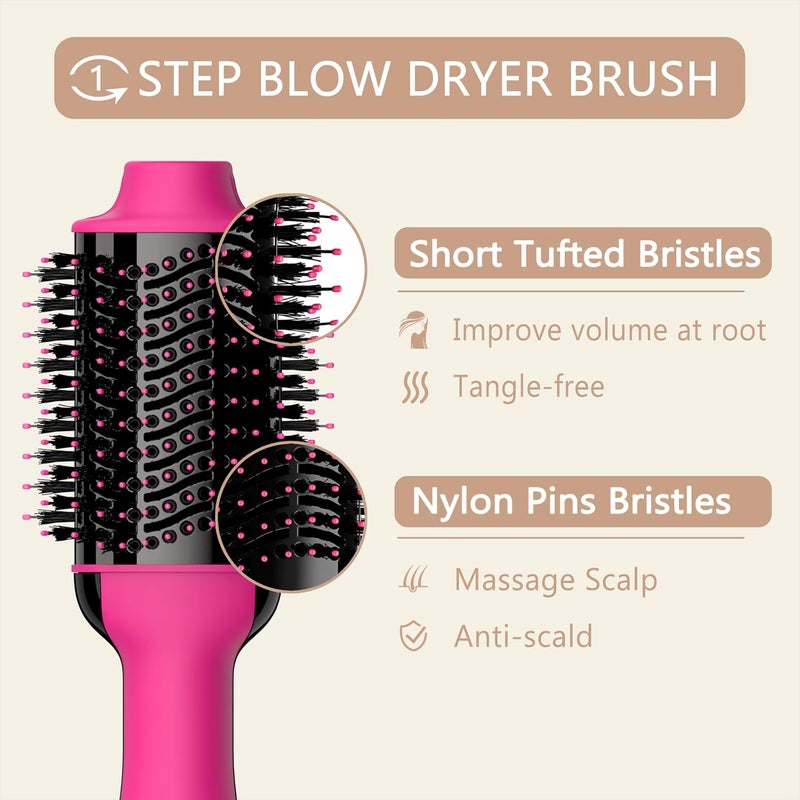 Umeely Hair Dryer Brush Blow Dryer in One, Upgraded 4 in 1 Hair Dryer and Styler Volumizer with Negative Ion Anti-frizz Ceramic Titanium Barrel Hot Air Hair Straightener Brush - Image 5